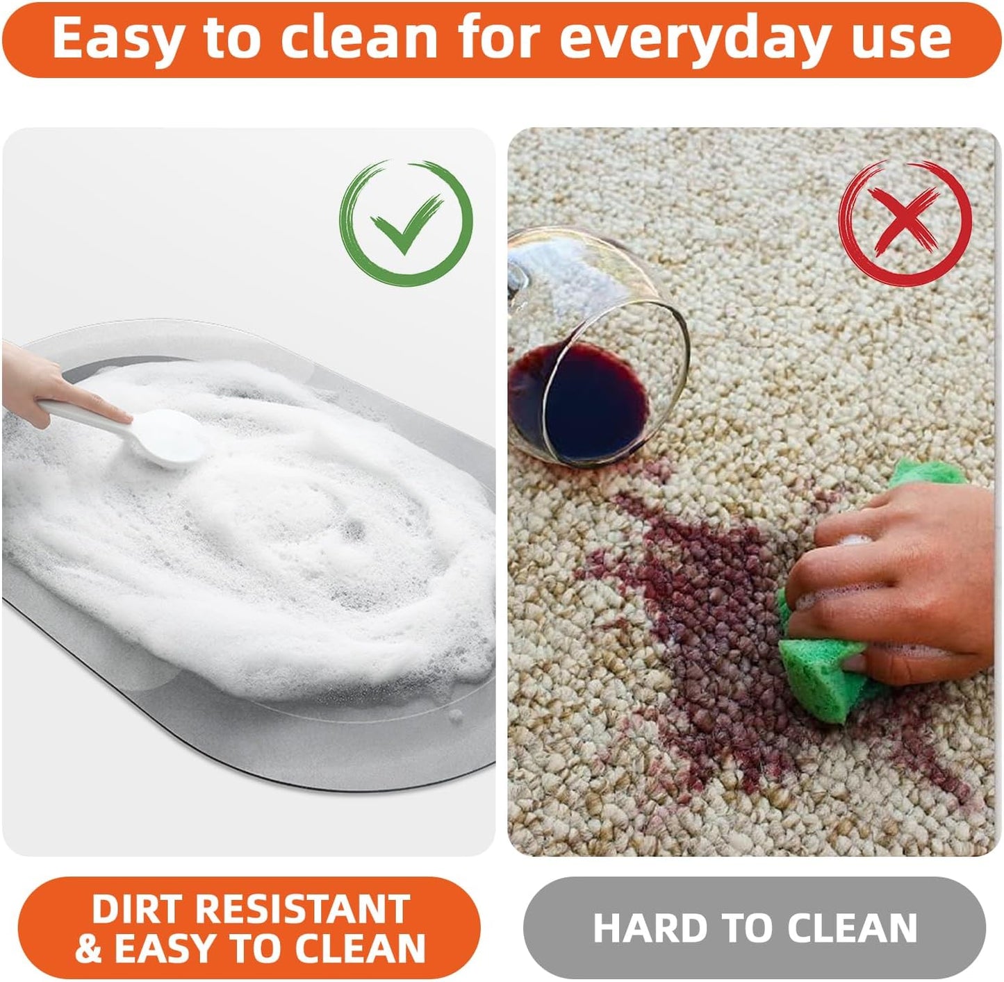 2 Pieces Anti-Slip Kitchen Mat