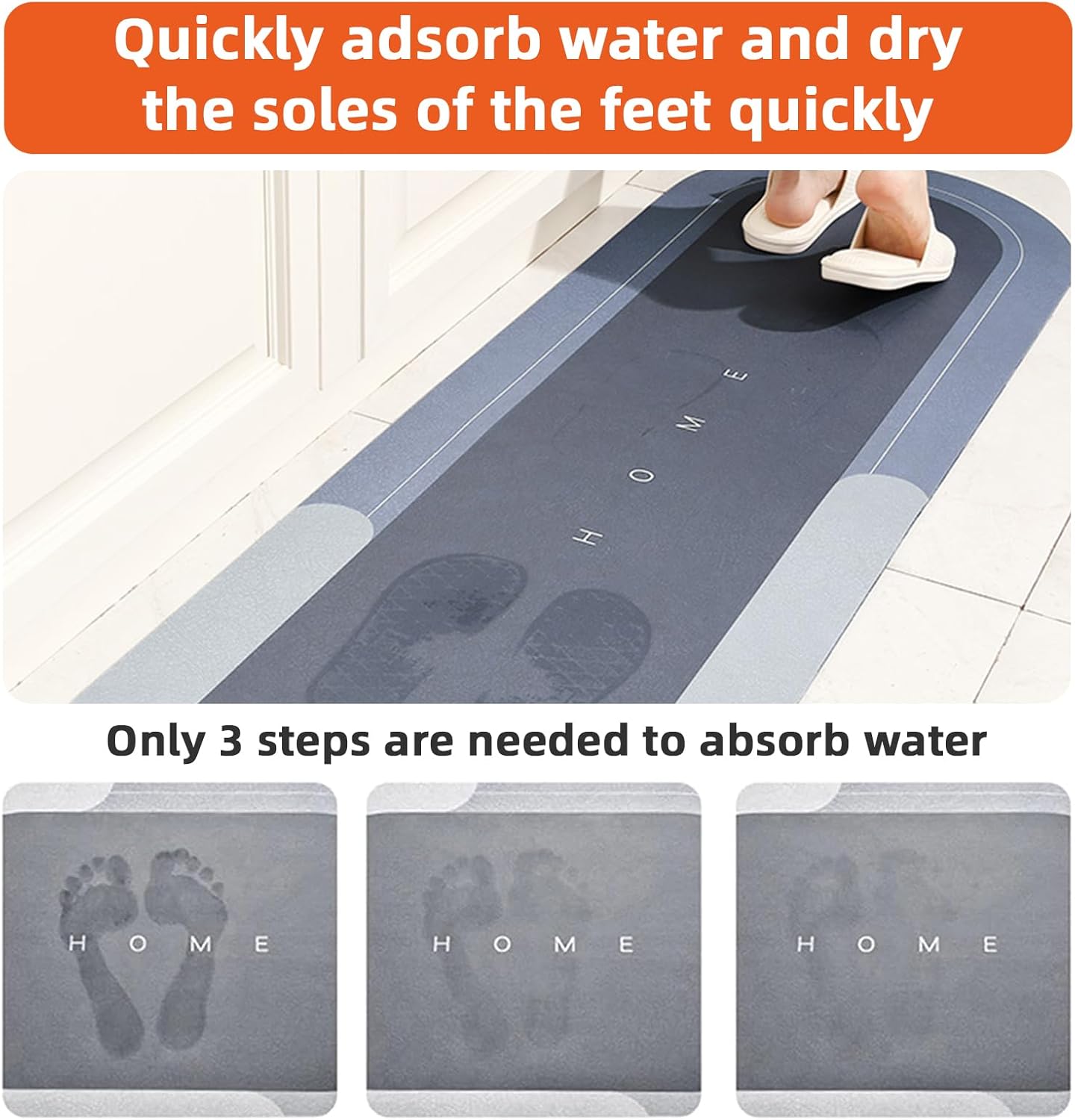 2 Pieces Anti-Slip Kitchen Mat